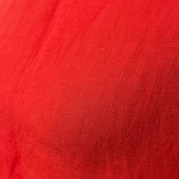 Lungo L’Arno Red Linen Shift Dress Ruffle Sleeve Made in Italy Size M/L - Picture 4 of 11